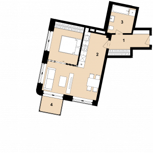 Biskupská – Byt 3.1 B